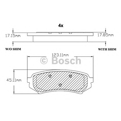 Foto Juego de pastillas de freno BOSCH F03B150056