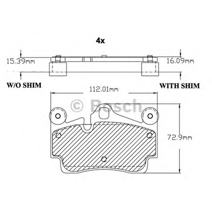 Фото Комплект тормозных колодок, дисковый тормоз BOSCH F03B150124