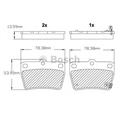 Foto Juego de pastillas de freno BOSCH F03B150146