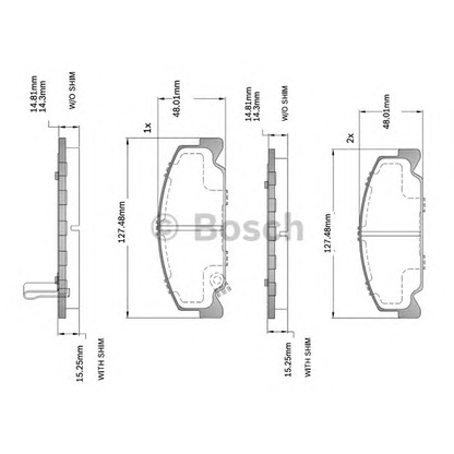 Foto Juego de pastillas de freno BOSCH F03B150214