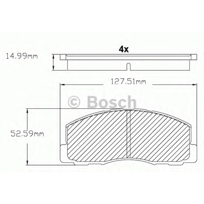 Фото Комплект тормозных колодок, дисковый тормоз BOSCH F03B150215