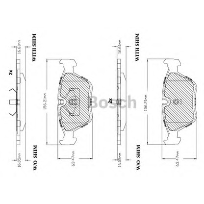 Photo Brake Pad Set, disc brake BOSCH F03B150227