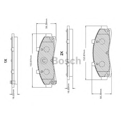 Foto Juego de pastillas de freno BOSCH F03B150255