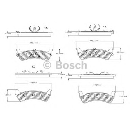 Foto Kit pastiglie freno, Freno a disco BOSCH F03B150260