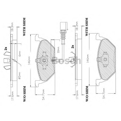 Photo Brake Pad Set, disc brake BOSCH F03B150285