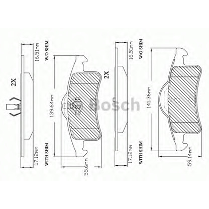 Foto Kit pastiglie freno, Freno a disco BOSCH F03B150289