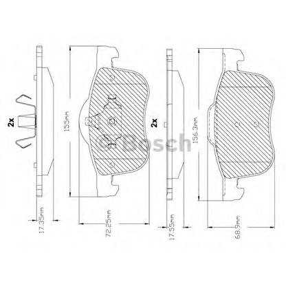 Foto Kit pastiglie freno, Freno a disco BOSCH F03B150290