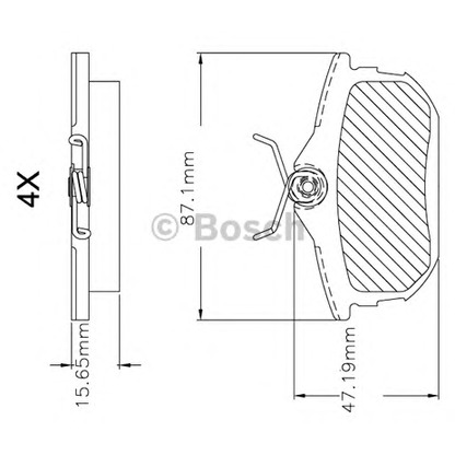 Фото Комплект тормозных колодок, дисковый тормоз BOSCH F03B150296