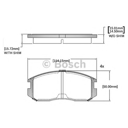 Foto Kit pastiglie freno, Freno a disco BOSCH F03B150412