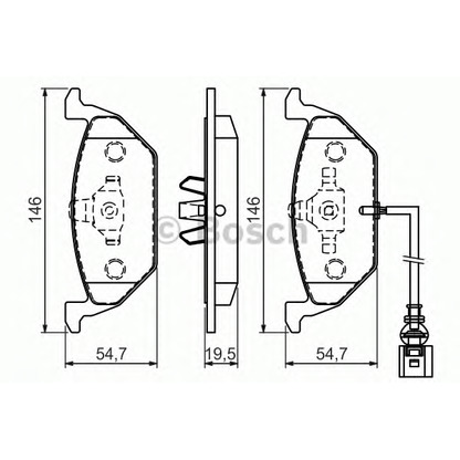 Photo Brake Pad Set, disc brake BOSCH 0986494525