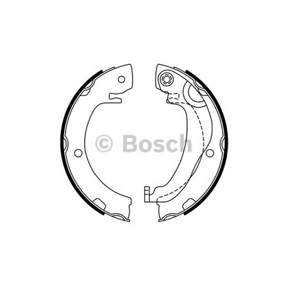 Photo Brake Shoe Set, parking brake BOSCH 0986487763