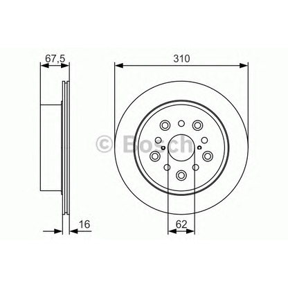 Foto Bremsscheibe BOSCH 0986479R25