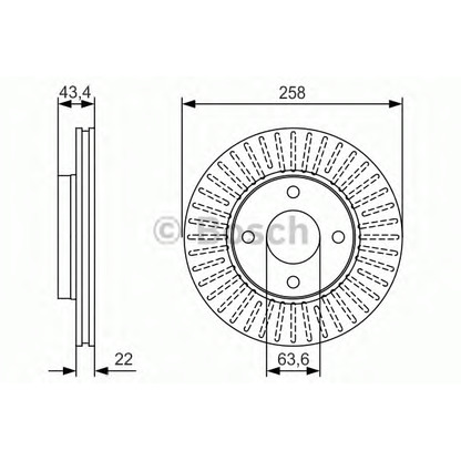 Photo Brake Disc BOSCH 0986479R64