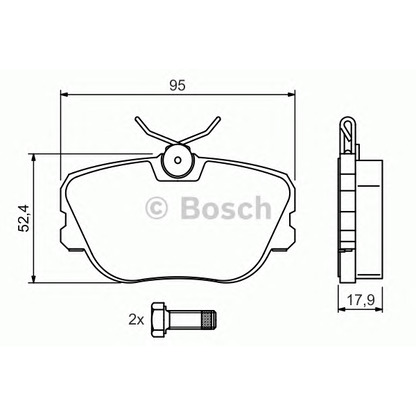 Фото Комплект тормозных колодок, дисковый тормоз BOSCH 0986494058