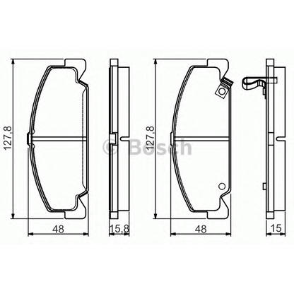 Фото Комплект тормозных колодок, дисковый тормоз BOSCH 0986495163