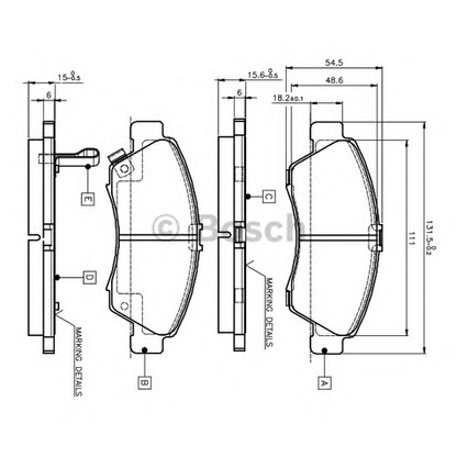 Foto Kit pastiglie freno, Freno a disco BOSCH 0986TB2233