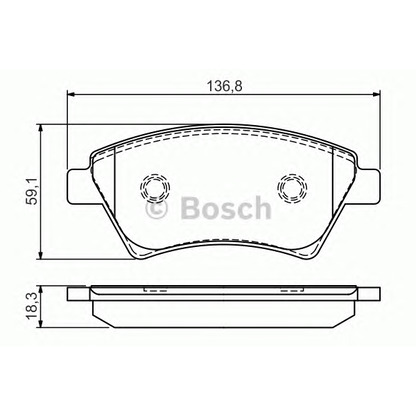 Foto Bremsbelagsatz, Scheibenbremse BOSCH 0986495071