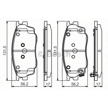 Photo Brake Pad Set, disc brake BOSCH 0986495087