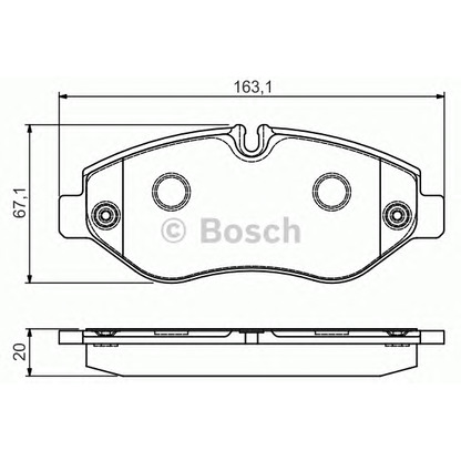 Photo Kit de plaquettes de frein, frein à disque BOSCH 0986495113