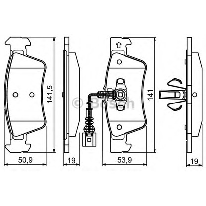 Photo Brake Pad Set, disc brake BOSCH 0986495115