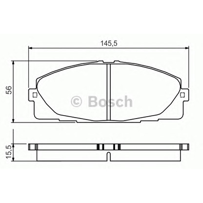 Фото Комплект тормозных колодок, дисковый тормоз BOSCH 0986495152