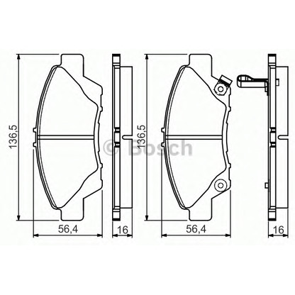 Photo Brake Pad Set, disc brake BOSCH 0986495154