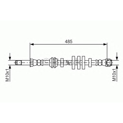 Фото Тормозной шланг BOSCH 1987481568
