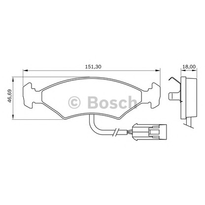 Foto Juego de pastillas de freno BOSCH 0986BB0001