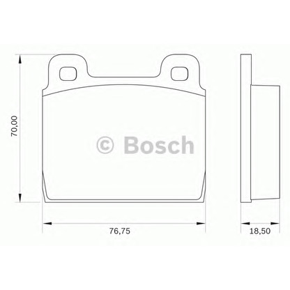 Photo Kit de plaquettes de frein, frein à disque BOSCH 0986BB0017