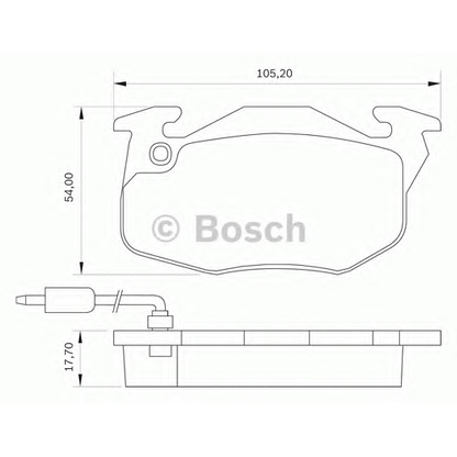 Photo Kit de plaquettes de frein, frein à disque BOSCH 0986BB0052