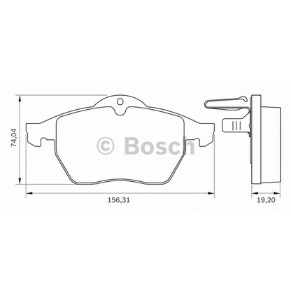 Photo Kit de plaquettes de frein, frein à disque BOSCH 0986BB0064