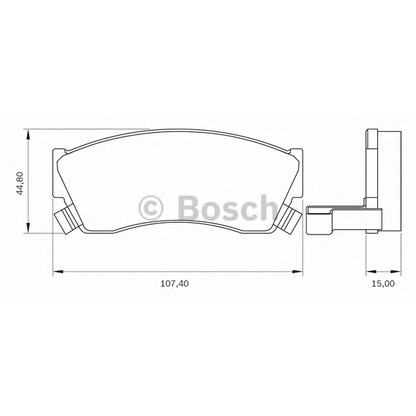 Photo Brake Pad Set, disc brake BOSCH 0986BB0090