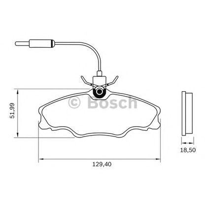 Photo Kit de plaquettes de frein, frein à disque BOSCH 0986BB0119