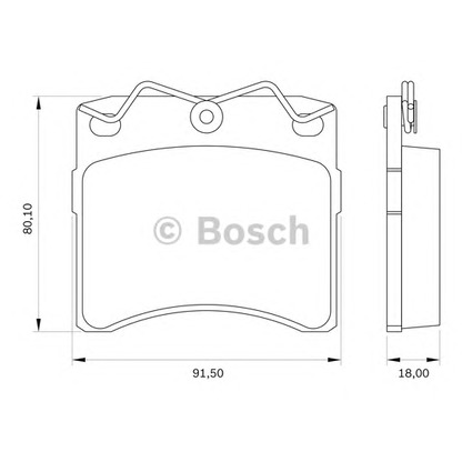 Foto Bremsbelagsatz, Scheibenbremse BOSCH 0986BB0174