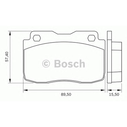 Photo Brake Pad Set, disc brake BOSCH 0986BB0256