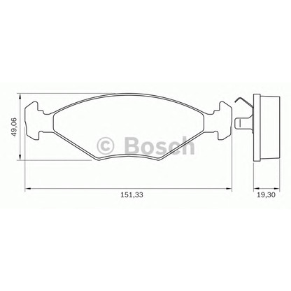 Photo Kit de plaquettes de frein, frein à disque BOSCH 0986BB0259