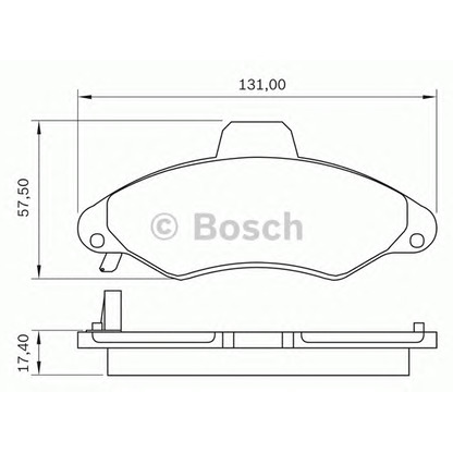 Photo Brake Pad Set, disc brake BOSCH 0986BB0265