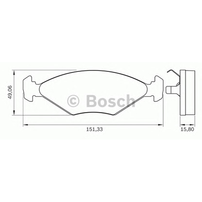 Photo Brake Pad Set, disc brake BOSCH 0986BB0273