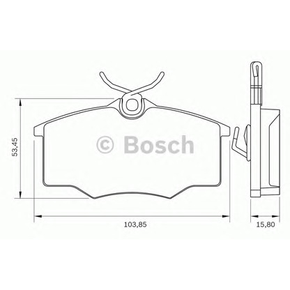 Foto Bremsbelagsatz, Scheibenbremse BOSCH 0986BB0275