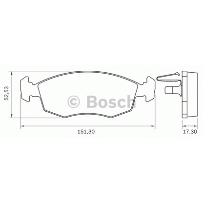 Photo Brake Pad Set, disc brake BOSCH 0986BB0280