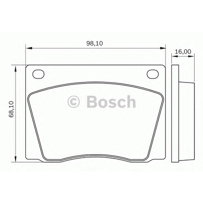 Фото Комплект тормозных колодок, дисковый тормоз BOSCH 0986BB0487