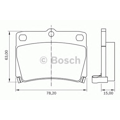 Photo Kit de plaquettes de frein, frein à disque BOSCH 0986BB0583