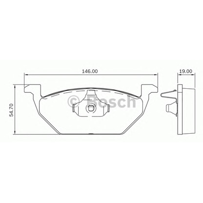 Photo Kit de plaquettes de frein, frein à disque BOSCH 0986BB0717