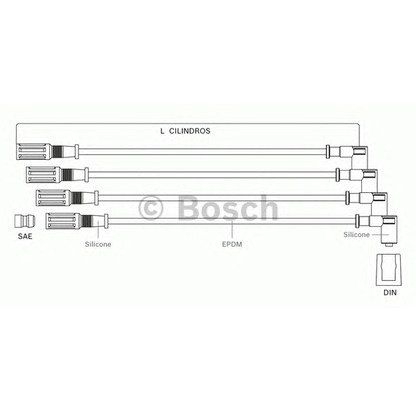 Фото Провод зажигания BOSCH F00099C110