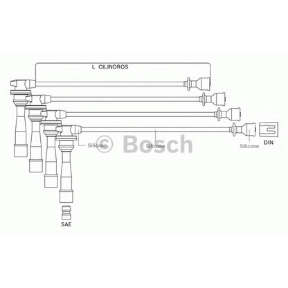 Фото Комплект проводов зажигания BOSCH F00099C112