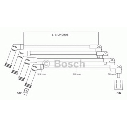 Photo Ignition Cable Kit BOSCH F00099C117