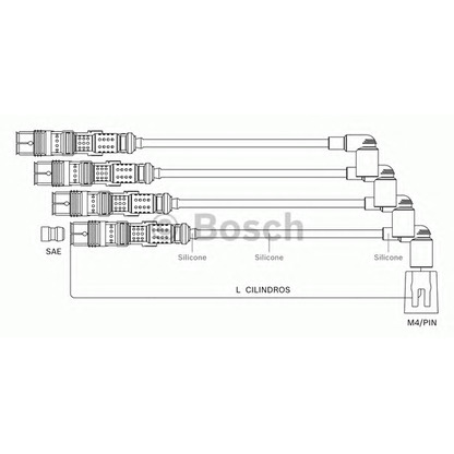 Фото Провод зажигания BOSCH F00099C125