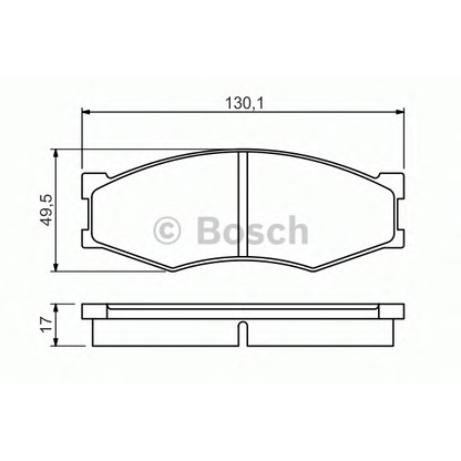 Foto Bremsbelagsatz, Scheibenbremse BOSCH 0986494541