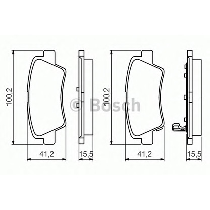 Фото Комплект тормозных колодок, дисковый тормоз BOSCH 0986494557