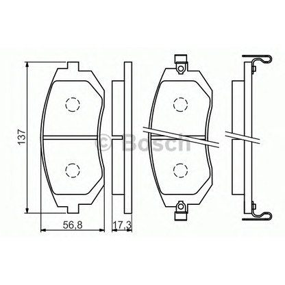 Photo Brake Pad Set, disc brake BOSCH 0986494558